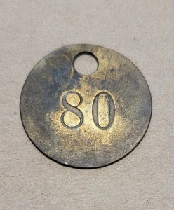 FRÜHE BERGLEUTE MESSINGSCHILD #80 VINTAGE ANTIK - Bild 1 von 2