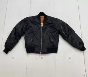 Rothco Kids Black Orange Reversible Bomber jacket size XL - Picture 1 of 5