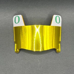 Oregon Ducks - Yellow Chrome Mini Football Helmet Visor with Yellow Clips - Picture 1 of 2