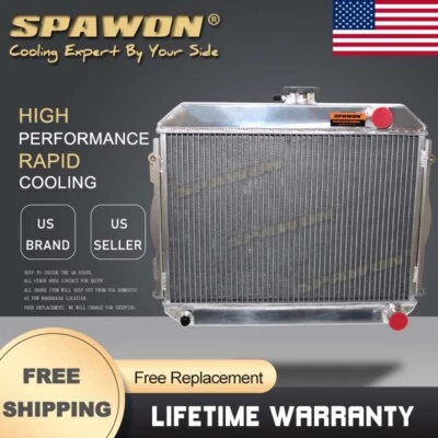 Radiador de aluminio Spawon de 4 filas para Toyota Corolla 1971 1972 1973 1974 L4 Foto 1 de 4
