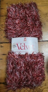 GUIRNALDA DE NAVIDAD VINTAGE DE TERCIOPELO ROJO BLANCO NATIONAL TINSEL CO 15 FT ENVÍO GRATUITO - Imagen 1 de 2