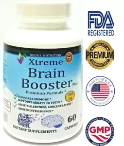 Brain Booster Supplement Memory Focus Mind & Clarity Enhancer Nootropic Pills - Picture 1 of 5
