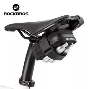 ROCKBROS Portable Mini Bike Bicycle Cycling Saddle Storage Bag 0.35L 4 Colors - Picture 1 of 16
