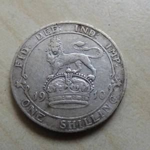 Edward VII One 1 Shilling Coin 1910 Nice Grade (myrefn21176) - Picture 1 of 4