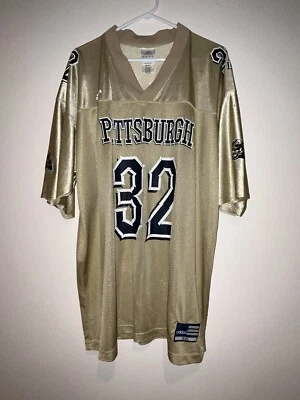 Camiseta de fútbol americano Pitt Panthers #32 para hombre talla XXL 2XL vintage Adidas dorada Foto 1 de 4