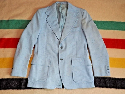 Chaqueta Blazer De Colección Años 50 60 Hyde Mod Rockabilly Solapa Mancha Atómica Azul Claro 41 Foto 1 de 4