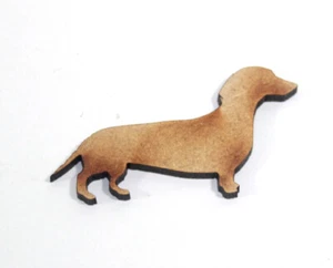 Laser cut 3mm MDF Dachshund shapes, blank 50mm - Picture 1 of 3