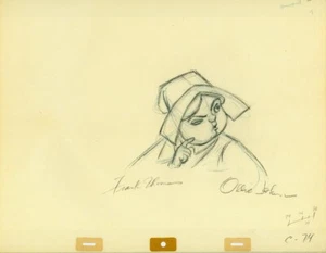 Walt Disney Sleeping Beauty Original Production Drawing 1959 Merryweather SIGNED - Picture 1 of 1
