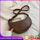 Lady Crossbody Bags Solid Color Shopping Bag PU Leather Simple for Work (Brown) 