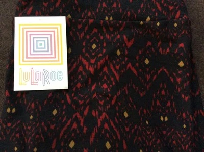Leggings Lularoe TC alta curvilínea preta vermelha borgonha diamantes calça unicórnio nova *** - Imagem 1 de 4