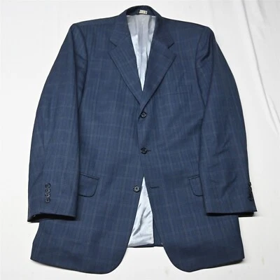 Harold Powell 42L синий окно чек шерсти мужской блейзер костюм Куртка Пальто - Изображение 1 из 4