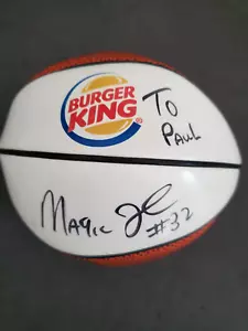 Magic Johnson #32 LA Lakers signierter Mini-Basketball - Bild 1 von 1