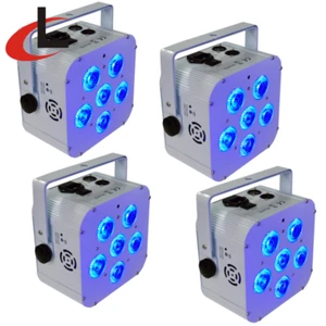 4pack Battery LED Par Lights Wireless DMX IR 6x18W 6in1 for DJ Wedding Uplight - Picture 1 of 10