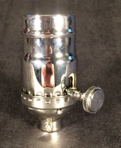 Función de encendido/apagado níquel latón macizo estilo industrial perilla giratoria lámpara enchufe SO274N - Imagen 1 de 6