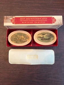 AVON - Vintage in original box - 1876 WINTERSCAPES 2 fragranced soaps - Picture 1 of 6