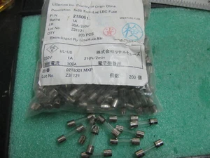 5pcs 0218001.MXP Cartridge Fuses 250V 1A Time Lag (Slo-Blo) - Picture 1 of 1
