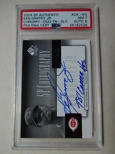 PSA 2004 SP AUTHENTIC CHIROGRAPHY KEN GRIFFEY JR AUTO 481 HRS 18/30 CA-KG NICER - Picture 1 of 2