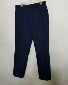Davis Clothing Company Men's Navy Blue Pants Polyester & Wool 34x28 Regular  - Picture 1 of 12