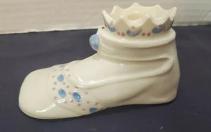 UNIQUE HANDPAINTED CERAMIC BABY SHOE PLANTER SUCCULENT PARTY FAVOR - Picture 1 of 8