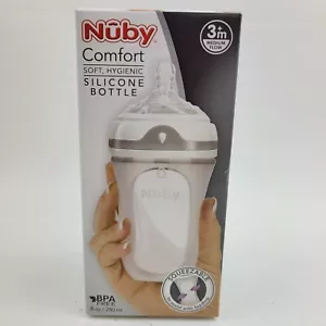 Nuby Comfort Soft Hyguenic Silicone Bottle 8oz. 3m+ medium flow - Picture 1 of 4