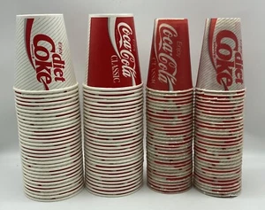 Vintage NOS Coca-Cola Diet Coke Waxed Soda Cups 13.5 oz. 7.5 oz. - Picture 1 of 1