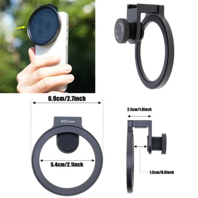 Cell Phone Filter Holder & 67mm Phone Camera ND Filter Accessories For iPhone - Image 1 of 4