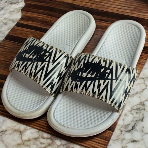 Nike Zigzag Slide Slip On Taglia 9 Zebra 2013