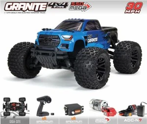 ARRMA GRANITE 4X4 MEGA Brushed 1/10th 4wd MT Blue # ARA4202V3T1 - Picture 1 of 1