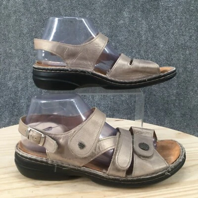 Finn Comfort Sandals Womens 40 Gomera Strappy Slingback Gray Leather Open Toe - Image 1 of 4