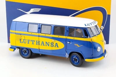 1:12 Sun Star 1957 Volkswagen VW T1 station wagon bus LUFTHANSA blu/giallo 5072 - Immagine 1 di 4