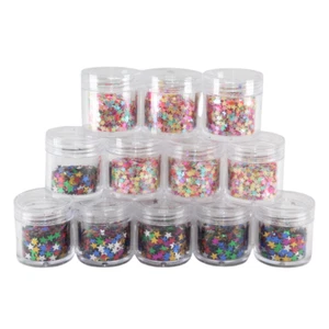 48g Mini Stars Epoxy Resin Art Multi Colour Mix in Tubs Iridescent Metallic - Picture 1 of 7