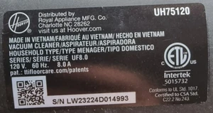 Lot of Hoover UH75120 vacuum cleaner parts - Picture 1 of 119