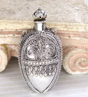 Vintage .900 Solid Silver Miniature Scent Perfume Bottle Palestine
