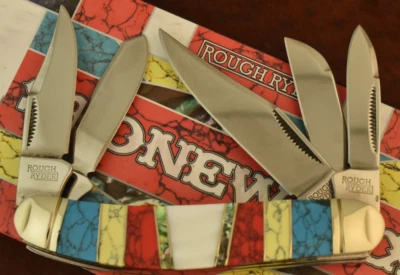 CUCHILLO ROUGH RIDER RYDER TURQUESA Y MADREPERLA STONEWORX SERWBELLY RR2411 Foto 1 de 4