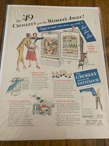 Vintage 1949 Crosely Refrigerator Got The Woman's Angle ad - Picture 1 of 1