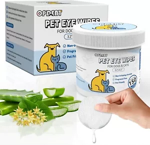 150PC dog eye wipes - tear stain remover for dogs - Dog Eye Cleaner,Eye Debris, - Picture 1 of 7