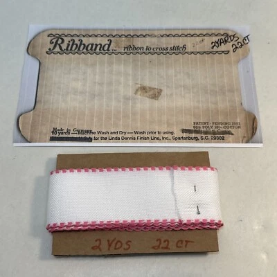 "CINTA 2 yardas cinta festoneada rosa a punto de cruz-artes de ocio 1,3/4"" de ancho" Foto 1 de 3