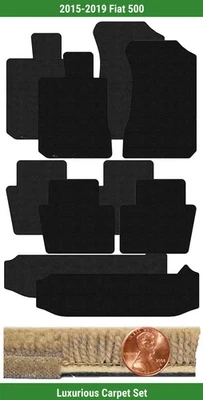 Набор ковриков Lloyd Custom Luxe для Fiat 500 2015-2019 годов выпуска (5 штук) #LRO - Изображение 1 из 4