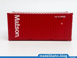 Roter 20ft Container "Matson" (abgeflacht) in 1:87 (H0) - Picture 1 of 5