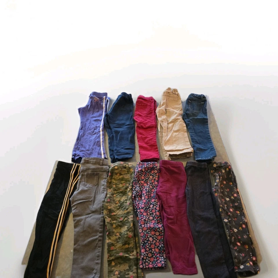 Lote de pantalones para niñas talla 4t, 10 pares, marcas mixtas Foto 1 de 1