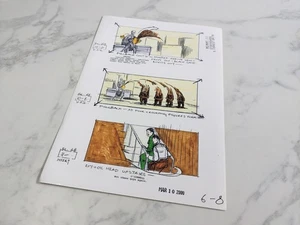 The Mummy 2 Storyboard Movie Production Set Used Laminated Colour RARE Prop - Picture 1 of 3