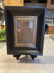 Dark Walnut Gold Gilded Deep Well 9x10.75x 1.5” Photo 6.75x3.75 Solid Frame - Picture 1 of 8
