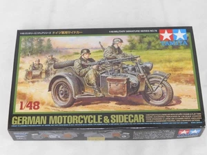 1/48 Tamiya Segunda Guerra Mundial Motocicleta Alemana y Sidecar 2 Figuras Plástico Modelo Kit 32578 - Imagen 1 de 2