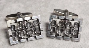 Traumhafte modernistische 835er Silber Vintage Manschettenknöpfe - Bild 1 von 6