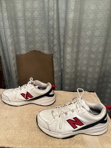 New Balance 608 V5 (MX608HR5) White Red Shoes Sneakers Men's Size 10.5 4E Clean - Picture 1 of 7