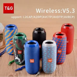 Drahtloser Bluetooth & USB Lautsprecher T&G Mini Tragbar 1200mAh Wasserdicht 3D Stereo - Bild 1 von 10