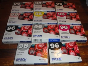 LOTE DE 11 TINTAS NUEVAS SELLADAS GENUINAS COMO ESTÁN CADUCADAS 2010-2013 EPSON 96 VARIEDAD - Imagen 1 de 1