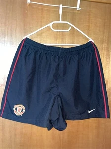 Manchester United Away Vintage Nike Black Football Soccer Shorts Mens sz XL - Picture 1 of 6