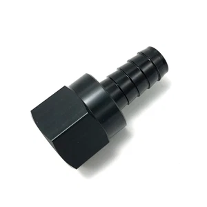Derale Hose End Oil Cooler Fitting Black 10AN Female x 1/2" Barbed Swivel 98203 - Bild 1 von 7