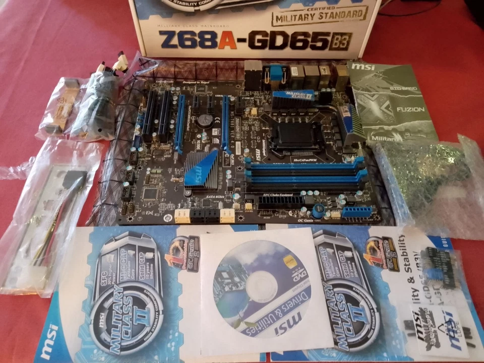 Carte Mère MSI Z68A-GD65 B3, LGA 1155, DDR3, HDMI, DVI, VGA, Boite + Accessoires - Photo 1/4